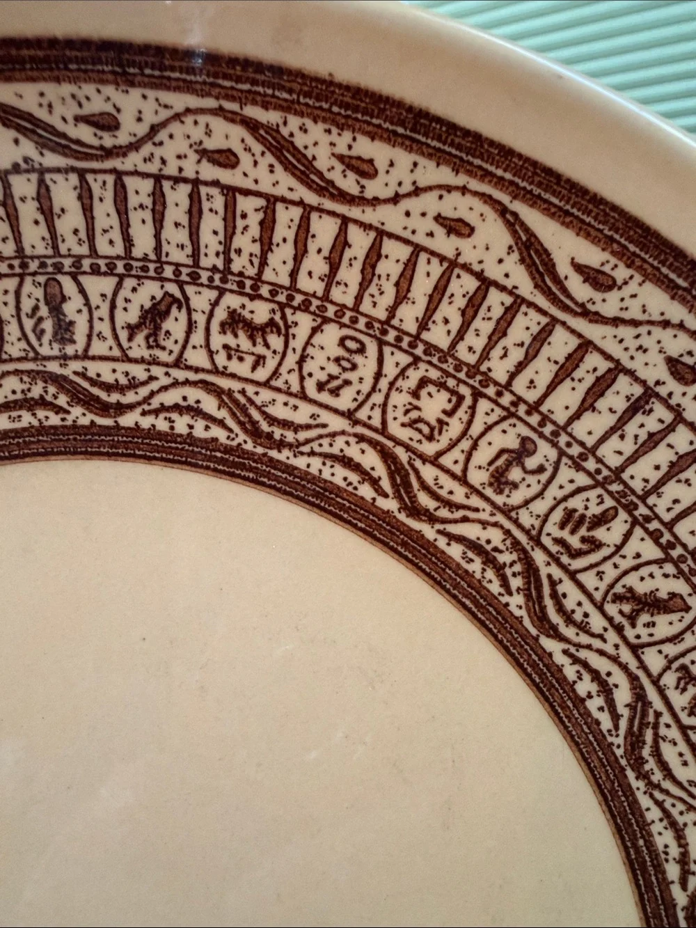 Vintage Taylor, Smith and Taylor  10” plate. Shades of Grandeur in Pharaohs Gold